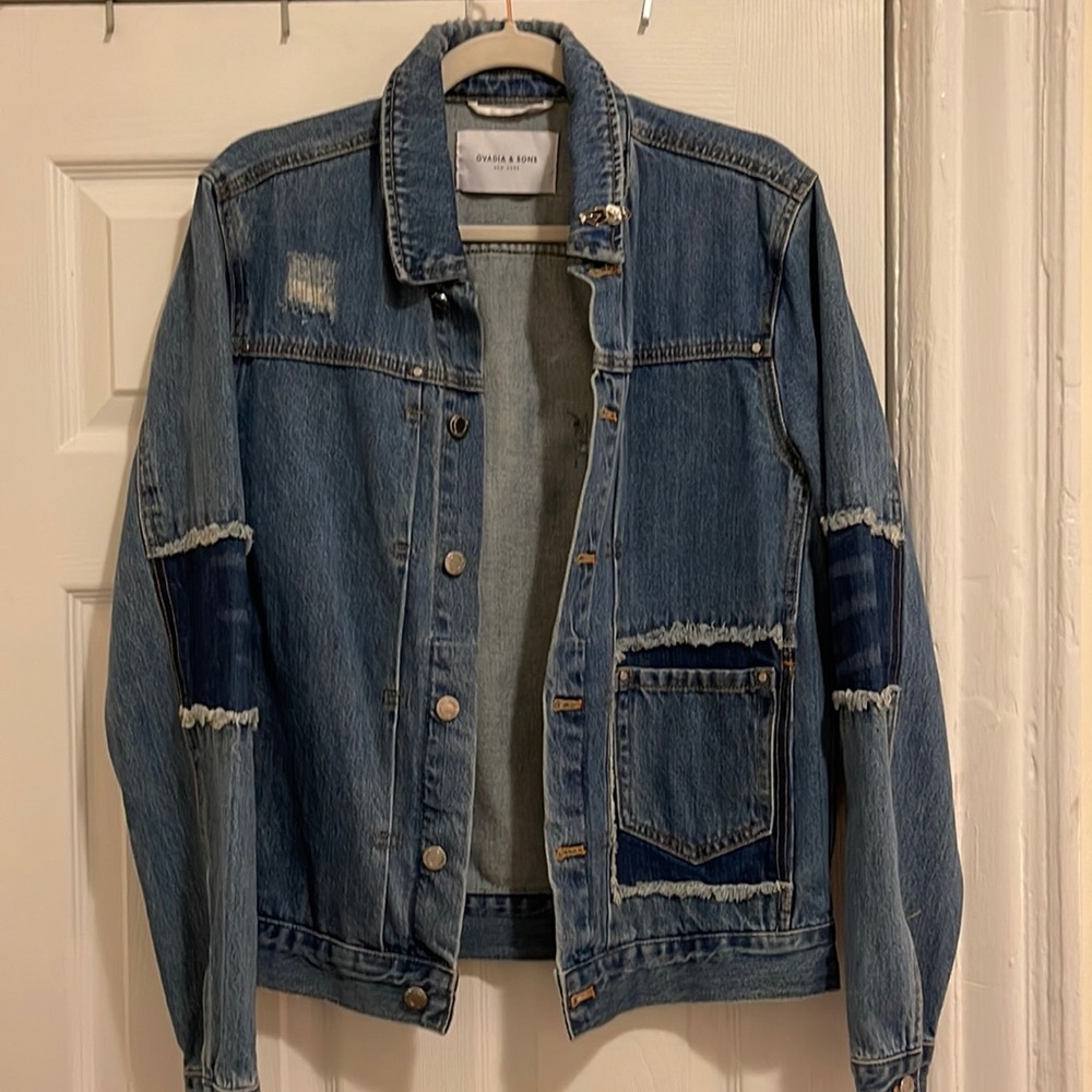 Ovadia and Sons Denim Jacket with lapel pin